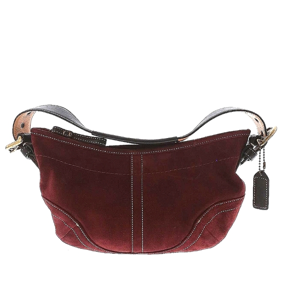 Coach Handbags - ❣️ Vintage Y2K Coach Burgundy Wine Suede Soho Hobo Shoulder Bag 🌟 RARE 🌟